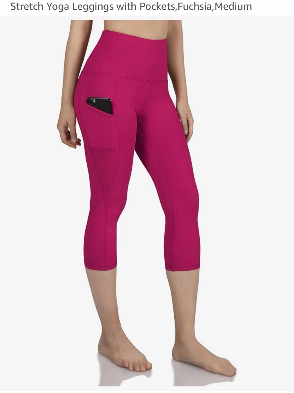💥5/$15 Fuchsia Capris Leggings with Pockets